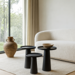  Stoliki Jacky 3 szt czarne 2