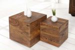 Stoliki Makassar zestaw 2set sheesham   - Invicta Interior 5