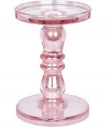 Świecznik Crystal glamour różowy - Koopman 1