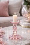 Świecznik Crystal glamour różowy - Koopman 3