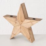Świecznik Gwiazda drewniany 25cm - Boltze 5