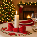 Świecznik Kokarda czerwony 4