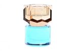 Świecznik szklany Crystal bursztynowo-niebieski 3