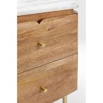 Szafka nocna drewniana Grace z marmurowym blatem - Kare Design 10