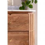 Szafka nocna drewniana Grace z marmurowym blatem - Kare Design 8