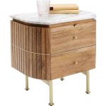 Szafka nocna drewniana Grace z marmurowym blatem - Kare Design 6
