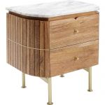Szafka nocna drewniana Grace z marmurowym blatem - Kare Design 5