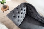 Leżanka Szezlong Chesterfield Antik Look szara  - Invicta Interior 4