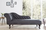 Leżanka Szezlong Chesterfield Antik Look szara  - Invicta Interior 2