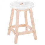 Taboret Guzik biały 1