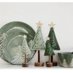 Talerz Christmas Tree zielony 3