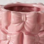 Wazon ceramiczny Kokardki różowy - Boltze 4