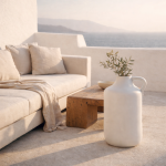 Wazon ceramiczny Santorini beżowy 50 cm - Item International 2