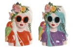 Wazon Pop Art Fashion Lady z papugą 1