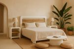 Wezgłowie do łóżka zagłówek Santorini wood drewniany biały - Item International 1
