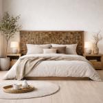 Wezgłowie Modern 3D z drewna mango 160 cm 3