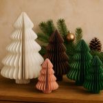 Zawieszka Choinka papierowa składana zielona 2