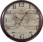 Zegar kolonialny World brązowy 80 cm 1