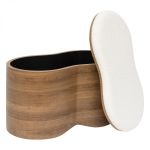 Zestaw 2 Pufy Wood Boucle - Atmosphera 3