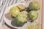 Zestaw Obrazów Lemon Stripes 4