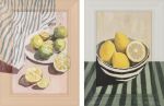 Zestaw Obrazów Lemon Stripes 1