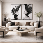 Zestaw obrazów Monochrome Reverie 83 x 123 cm 2