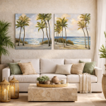Zestaw obrazów Palm Coast 80 x 80 cm 2