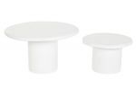 Zestaw stolików kawowych Cement Santorini białe  1