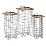 Stoliki Wire Table zestaw 3 sztuki - Inart 1