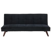 Sofa rozkładana Wersalka Mild aksamitna czarna 1