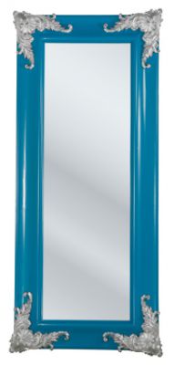 Lustro Ornament Shiny niebieskie 180x80  - Kare Design