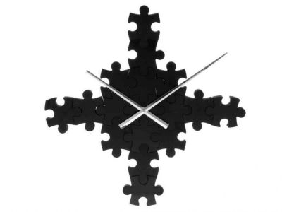 Zegar Puzzle czarny 