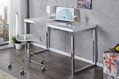 Biurko Laptop Desk białe lakierowane  - Invicta Interior