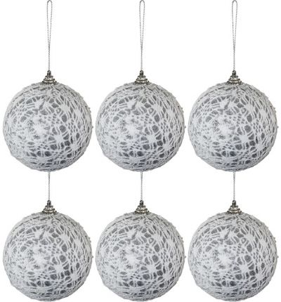 Bombka koronkowa glamour zestaw 6 sztuk
