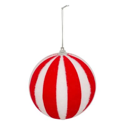 Bombka zawieszka Candy czerwono-biała 