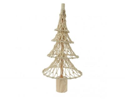 Dekoracja Choinka Makrama creme 73 cm