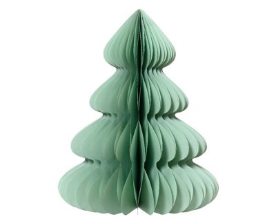 Dekoracja Choinka papierowa składana 60 cm zielona pastelowa