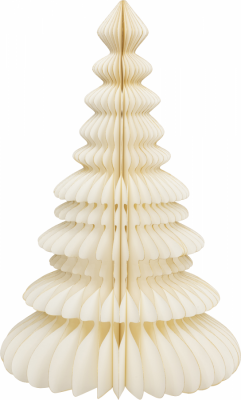 Dekoracja Choinka papierowa składana 90 cm white creme