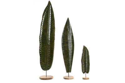 Dekoracja Liście lakierowane z drewna mango zestaw 110 cm - Item International