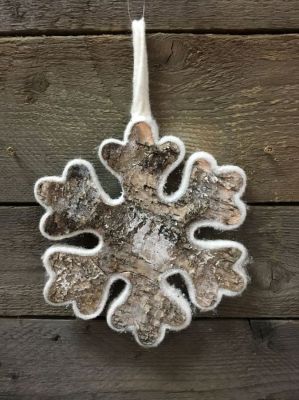 Dekoracja Snowflake middle nature 
