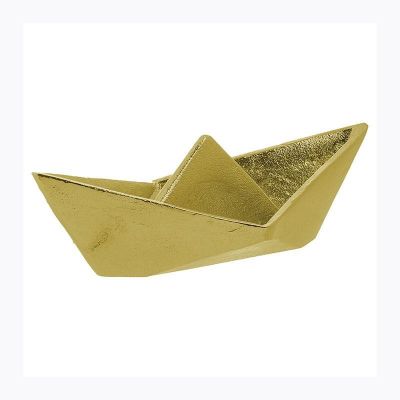 Dekoracja Statek Origami złoty
