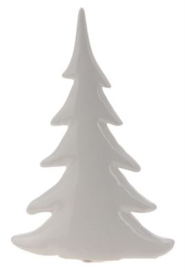 Dekoracja świąteczna Choinka biała 19 cm