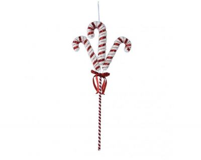 Dekoracja świąteczna wtykacz Laska cukrowa Candy 58 cm