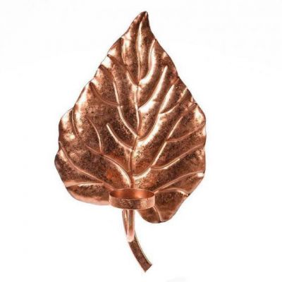 Świecznik Leaf big miedziany dekoracja 