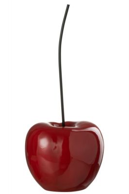 Dekoracja wiśnia Cherry shine czerwona 56 cm  - J-Line