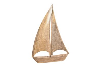 Dekoracyjna żaglówka z drewna mango 60 cm