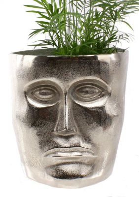 Donica Face Flower Pot alu srebrna 