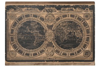 Drewniana Mapa Świata Vintage 149x105 cm