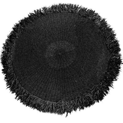 Dywan boho Fringed Carpet czarny 150cm - Bazar Bizar