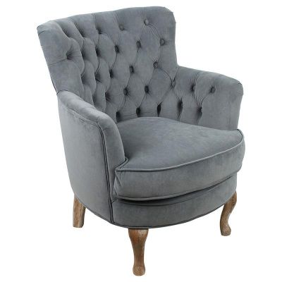 Fotel Armchair Velvet szary  - Inart